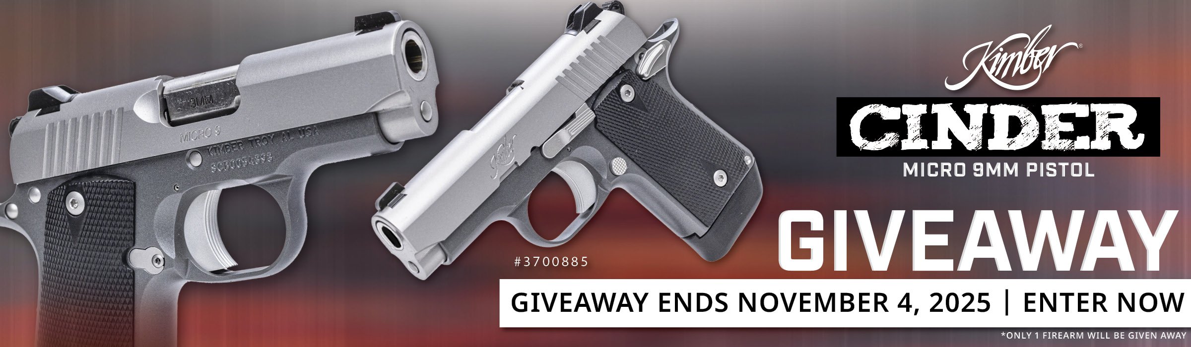 Kimber Cinder Micro 9mm Giveaway